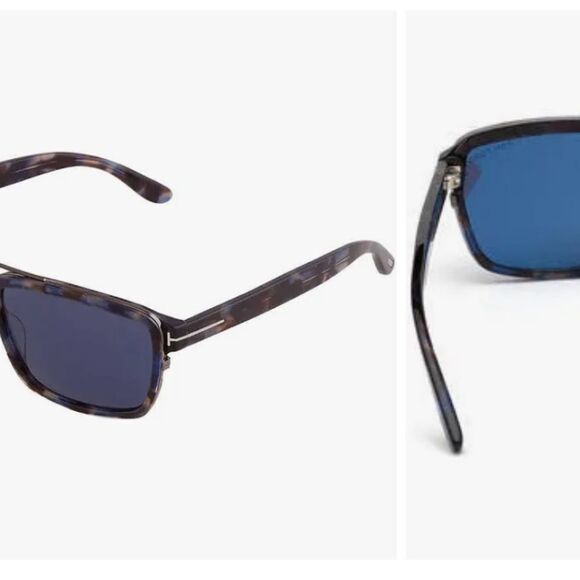 Tom Ford Tf780Tortoise Anders Gold Brown Sunglasses Square Rectangle Case $495 - Picture 5 of 9